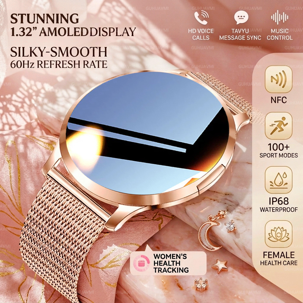 Smartwatch Stylish Watches For Women - 2026 새로운 세련된 여성 NFC 스마트