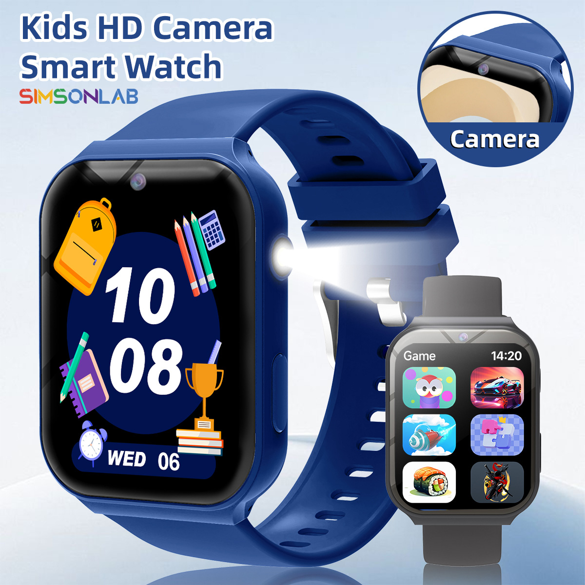 Smartwatch Watches Boys - 어린이 학습용 카메라, 플래시, 멀티 게임,