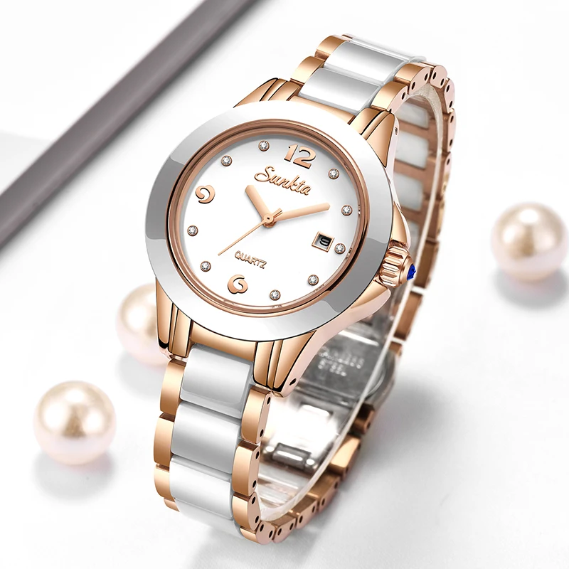 Ladies Fashion Watch - Sunkta 패션 캐주얼 쿼츠 여성 시계