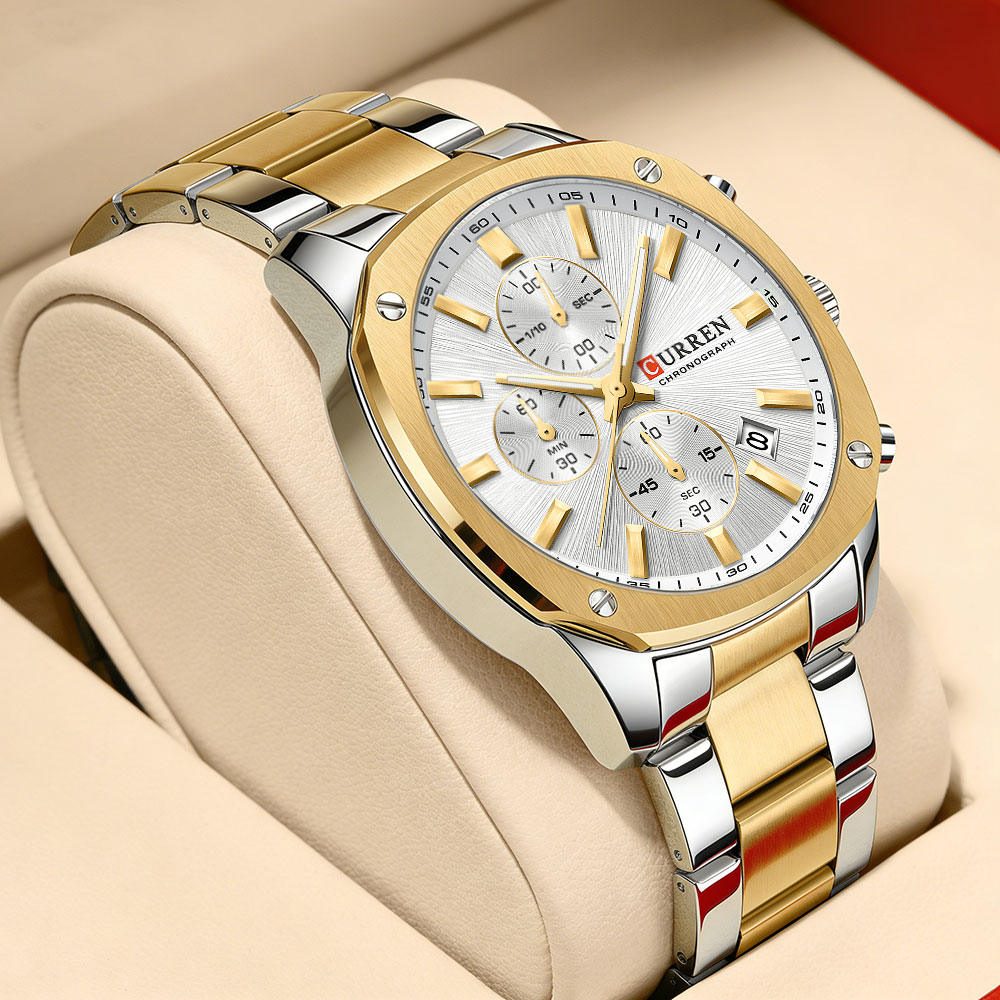 Chronograph Sport Watch - CURREN 모던 남성용 42mm 스포츠 시계