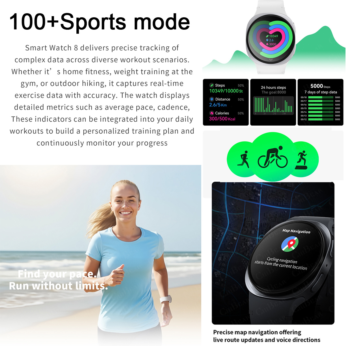 2026년 신형 시계 8 미니 GPS 트랙 스마트워치  - Smartwatch Watches Price 리뷰 및 가격