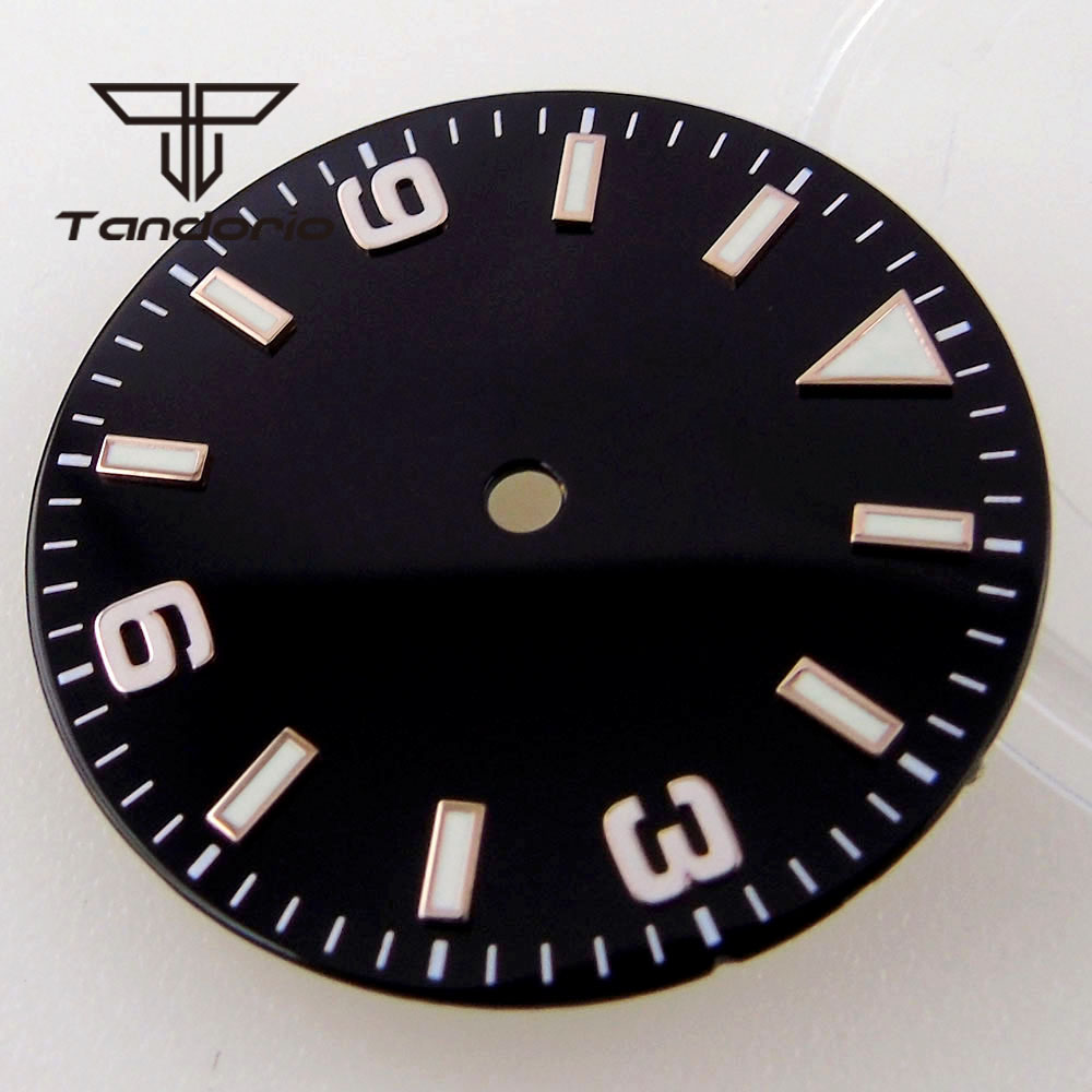 29mm 블랙/블루 시계 다이얼 NH35 NH36 미요 - Luminous Dial Face 리뷰 및 가격