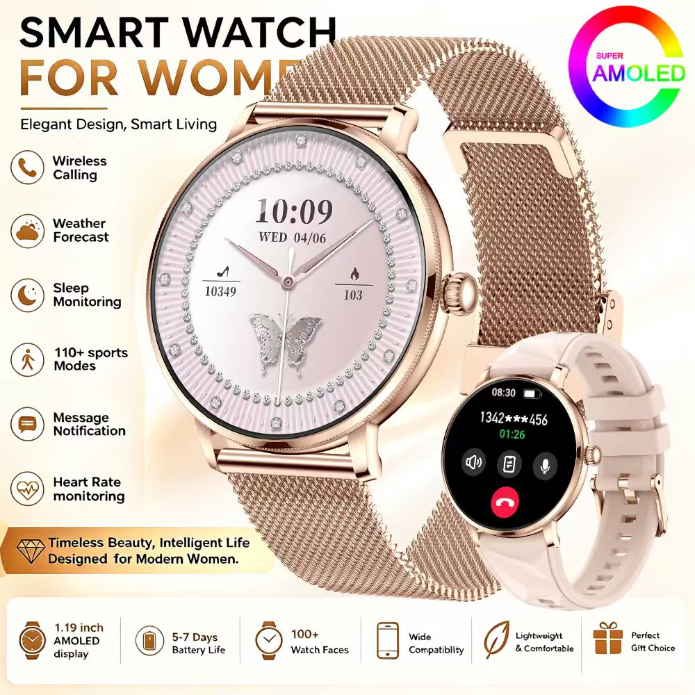 2026년형 군용급 스타일리쉬 스마트워치, 1.19인치 - Smartwatch Stylish Watches For Women 리뷰 및 가격