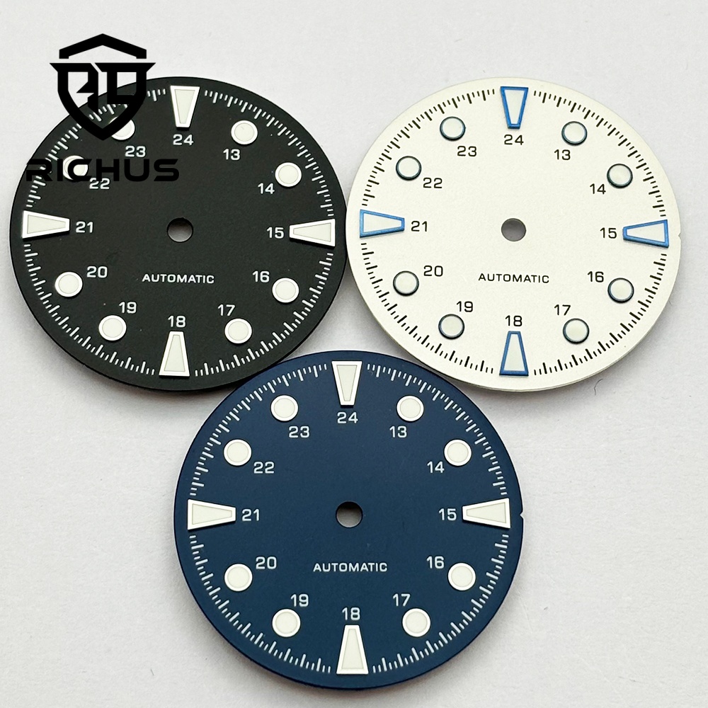 RICHUS 28.6mm 시계 다이얼(녹색 야광 핸즈  - Luminous Dial Face 리뷰 및 가격