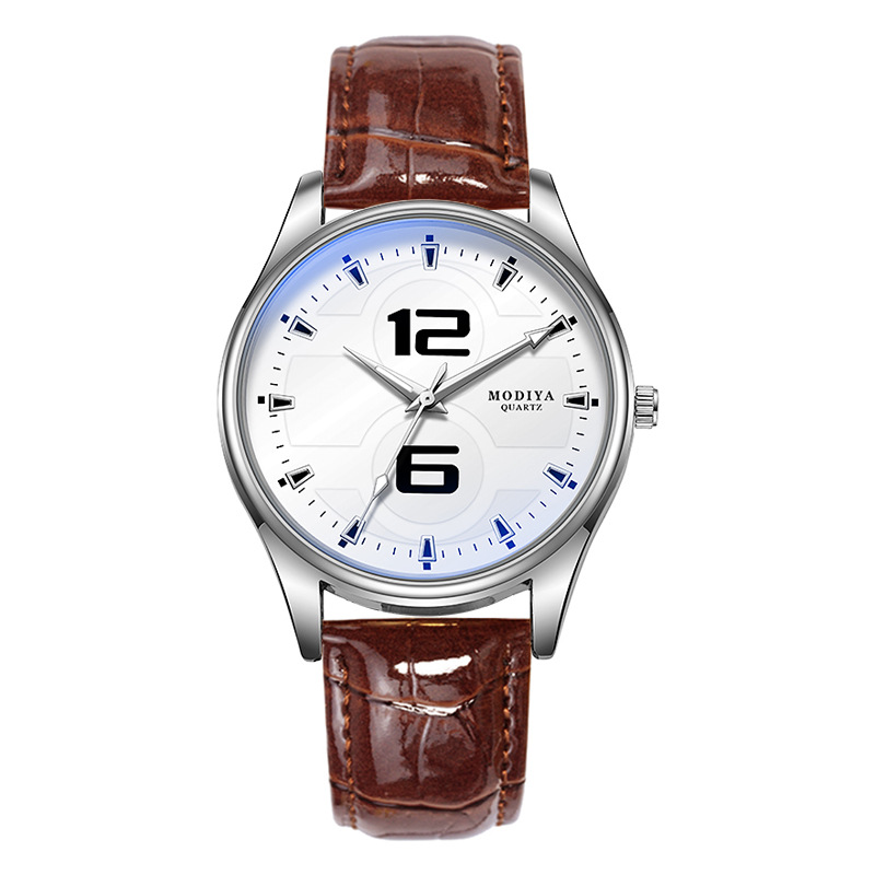럭셔리 남성용 쿼츠 시계 블루 라이트 가죽 스트랩 손목 - Smartwatch Watches Boys 리뷰 및 가격