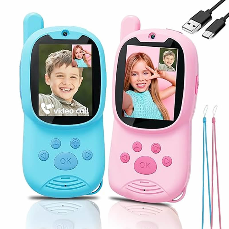 워키토키 귀여운 2팩 충전식 어린이용 비디오 2인치 고 - Smartwatch Watches Boys 리뷰 및 가격