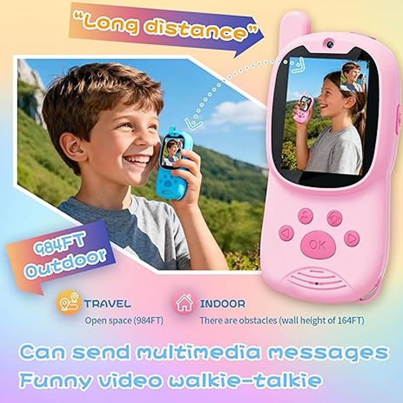 워키토키 귀여운 2팩 충전식 어린이용 비디오 2인치 고 - Smartwatch Watches Boys 리뷰 및 가격