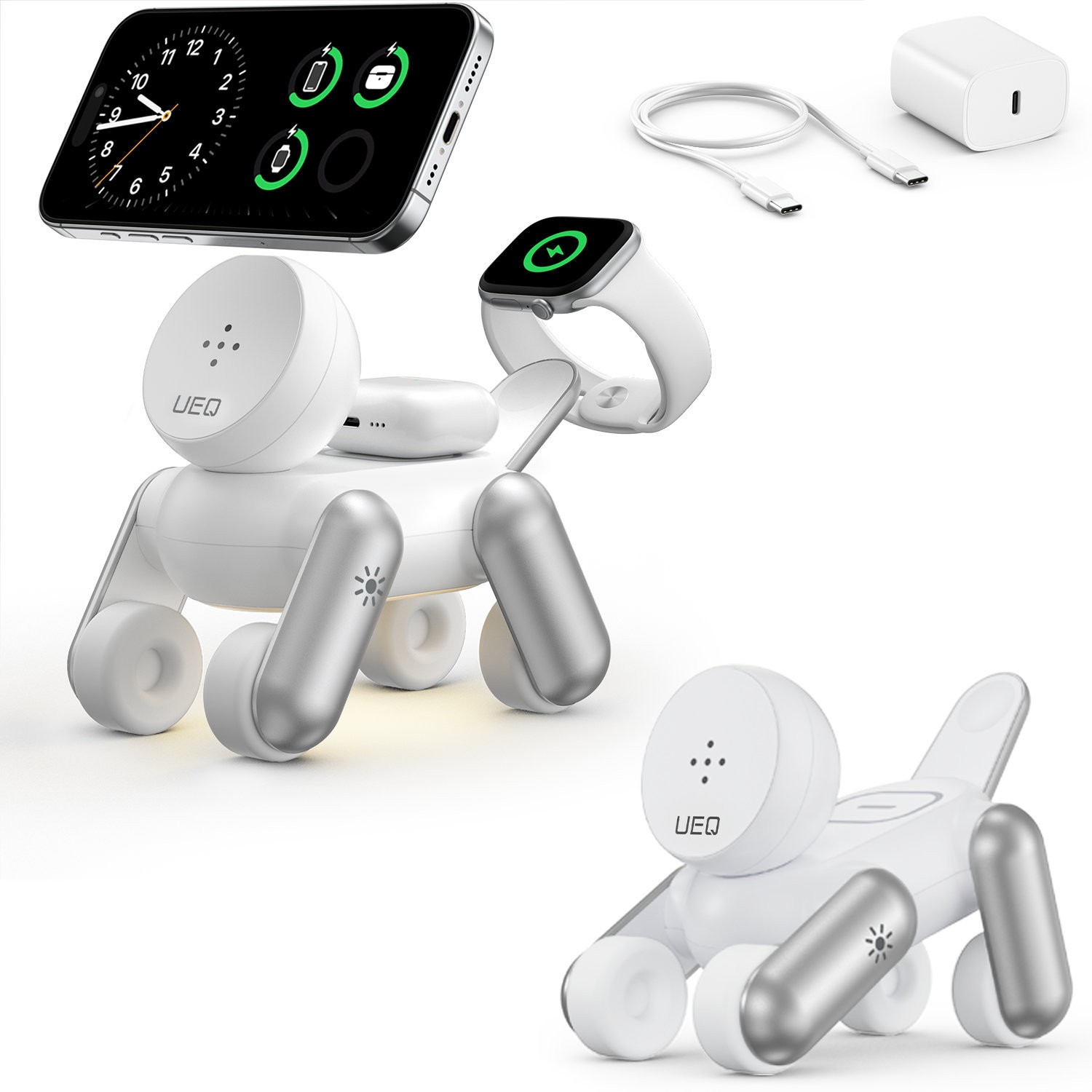 3-in-1 마그네틱 무선 충전기 휴대용 맥세이프 로봇 - Smartwatch Phone Watches 리뷰 및 가격