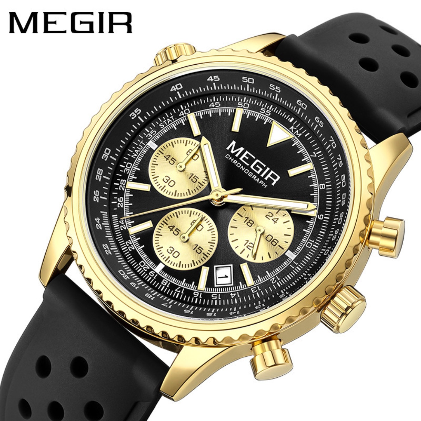 MEGIR 실버 블랙 쿼츠 시계 남성용 밀리터리 스포츠 - Chronograph Sport Watch 리뷰 및 가격