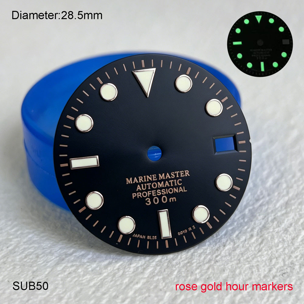 28.5mm NH35 S 로고 다이얼 마린 및 마스터  - Luminous Dial Face 리뷰 및 가격