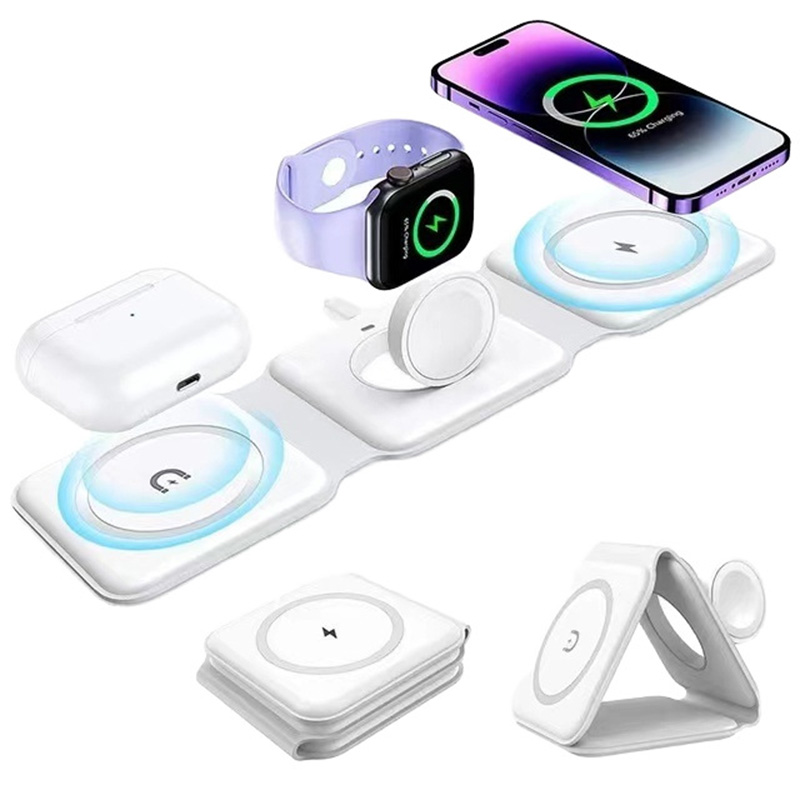 3-in-1 마그네틱 폴딩 무선 충전기, 15W 고속  - Smartwatch Phone Watches 리뷰 및 가격