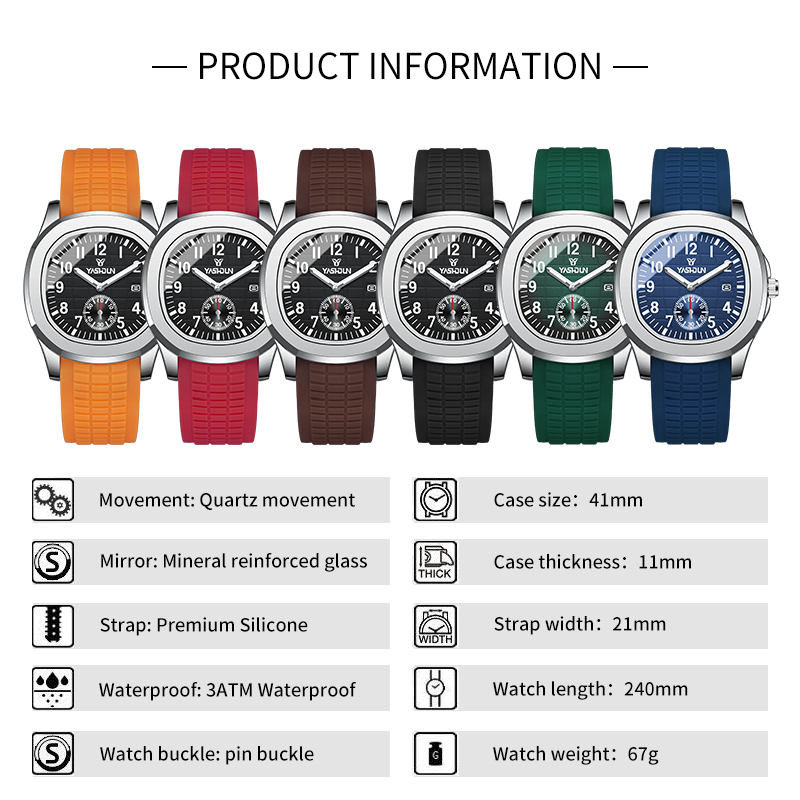 브랜드 스포츠 남성용 시계 비즈니스 방수 남성 시계 빛 - Silicone Sport Band 리뷰 및 가격