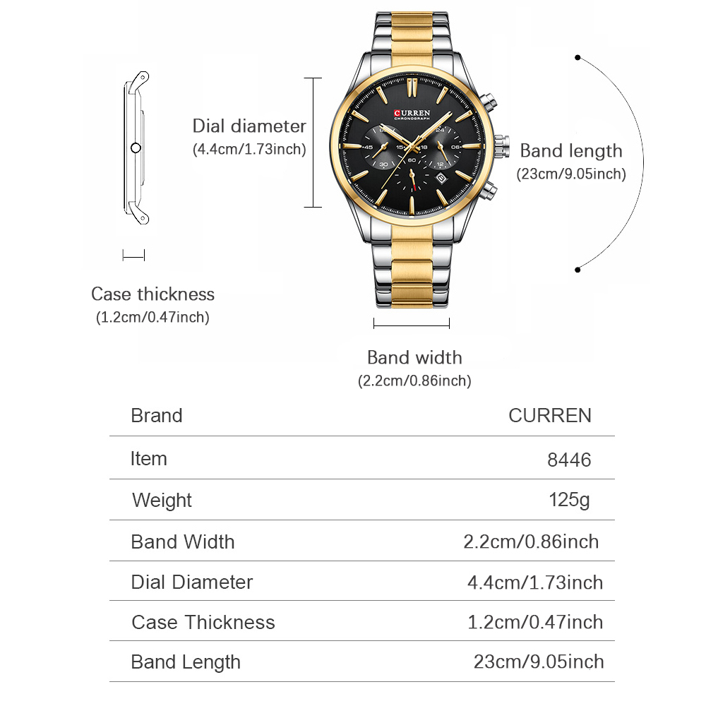 CURREN 캐주얼 쿼츠 크로노 스포츠 시계 남성용 브 - Chronograph Sport Watch 리뷰 및 가격