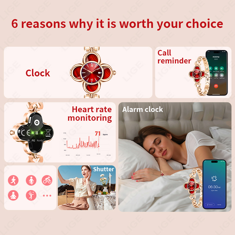 LIGE 쿼츠 스마트워치 AI 팔찌 여성 스포츠 피트니 - Smartwatch Digital Watches For Women 리뷰 및 가격