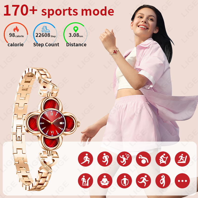 LIGE 쿼츠 스마트워치 AI 팔찌 여성 스포츠 피트니 - Smartwatch Digital Watches For Women 리뷰 및 가격