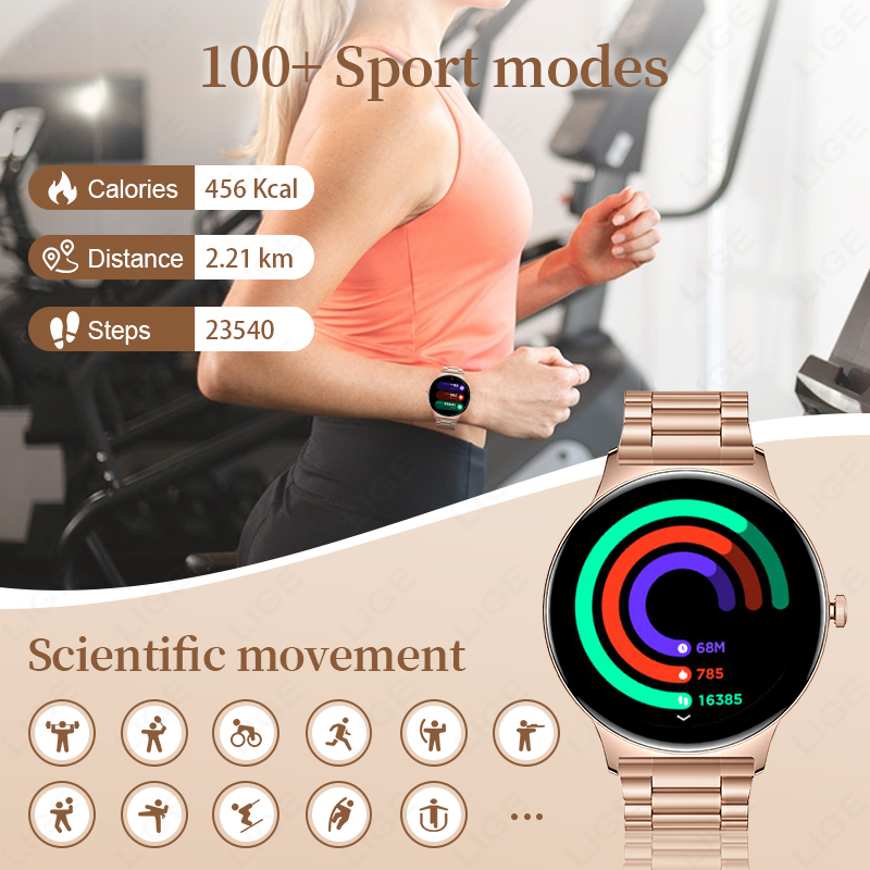 LIGE 여성용 남성용 7.9mm 스마트 워치 1.43 - Smartwatch Digital Watches For Women 리뷰 및 가격