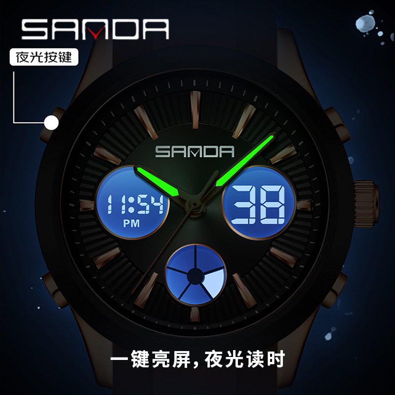 SANDA 전자 시계 야광 3시간 다기능 스포츠 시계  - Smartwatch Watches Price 리뷰 및 가격