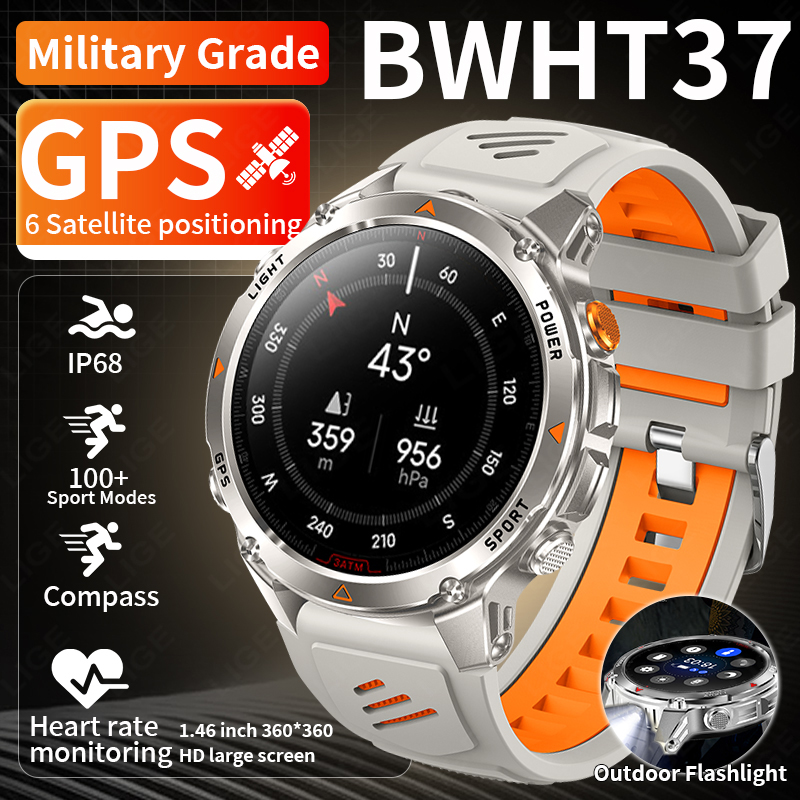 LIGE 러기드 GPS 트랙 스마트워치 남성용 LED  - Smartwatch I Watches 리뷰 및 가격