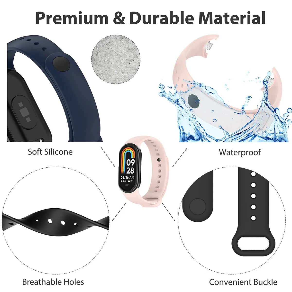 샤오미 미 밴드 9/9 NFC 실리콘 손목 스트랩, 미 - Silicone Sport Band 리뷰 및 가격