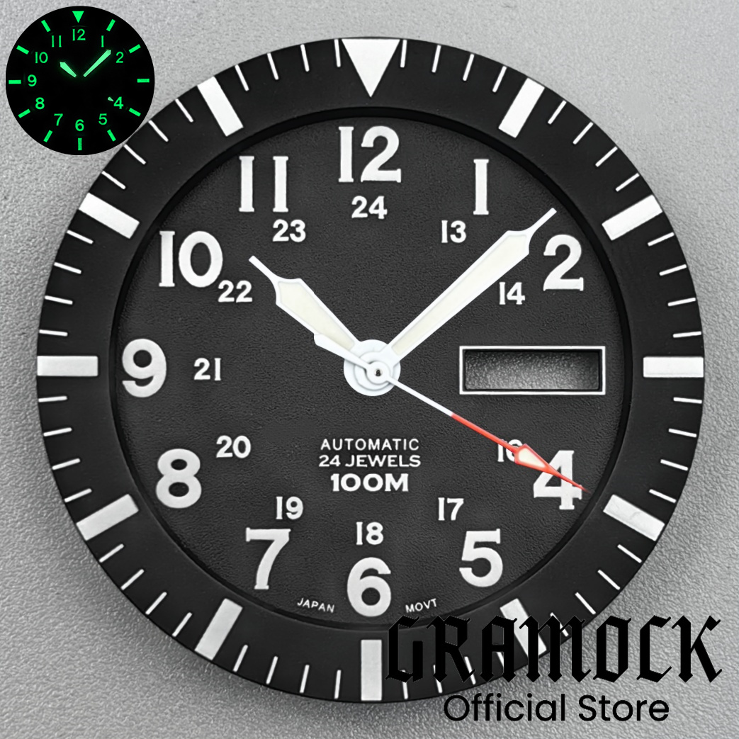 그라모크 빈티지 NH36 페이스 34.3mm 블랙 그린 - Luminous Dial Face 리뷰 및 가격