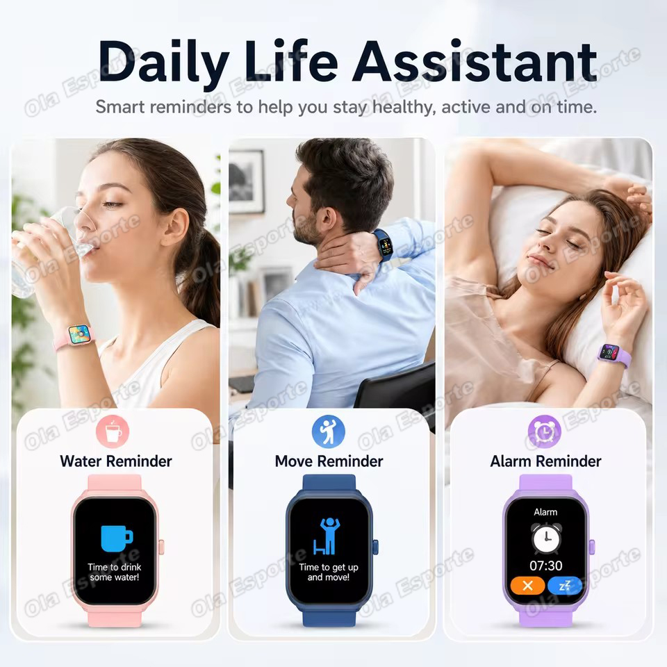 스마트 워치 플러스 남녀공용 풀 터치 스크린 스포츠 피 - Smartwatch Digital Watches For Women 리뷰 및 가격