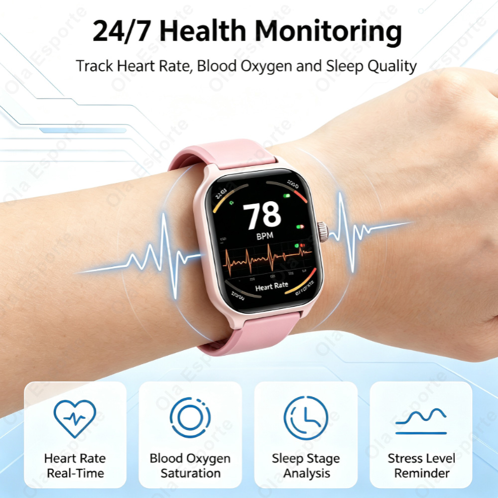 스마트 워치 플러스 남녀공용 풀 터치 스크린 스포츠 피 - Smartwatch Digital Watches For Women 리뷰 및 가격