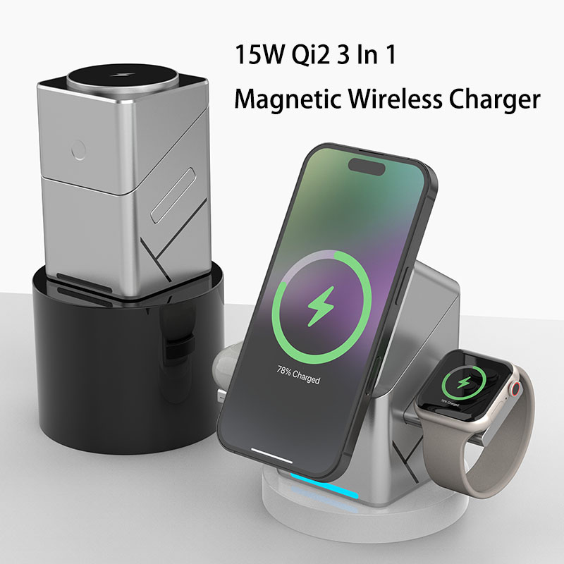 15W 터치 회전식 마그네틱 멀티 기능 3 in 1 무 - Smartwatch Watches For Iphone 리뷰 및 가격