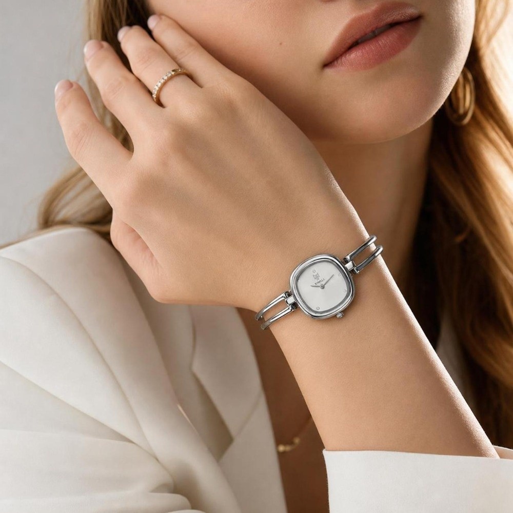 솔리드 컬러 다이얼 사각형 뱅글 시계 초박형 곡선 스트 - Minimalist Thin Watch 리뷰 및 가격