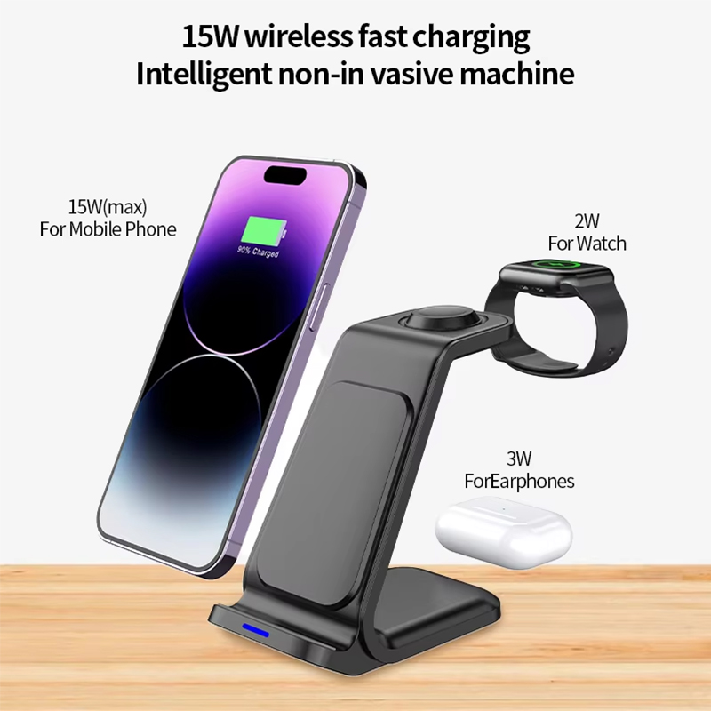 15W 3 in 1 무선 충전 스탠드 독 아이폰 삼성  - Smartwatch Watches For Iphone 리뷰 및 가격
